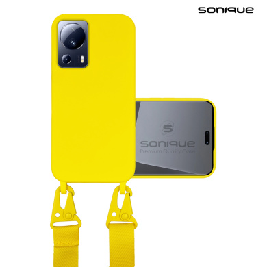 Θήκη Σιλικόνης με Strap CarryHang Sonique Xiaomi Xiaomi 13 Lite 5G Κίτρινο