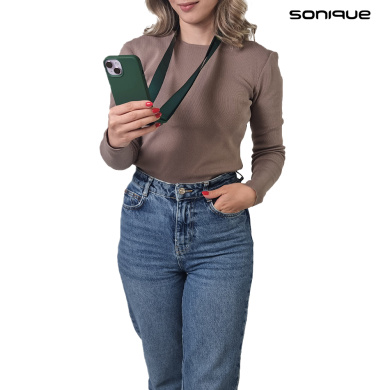 Θήκη Σιλικόνης με Strap CarryHang Sonique Xiaomi Xiaomi 13 Lite 5G Πράσινο Σκούρο