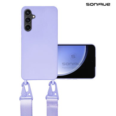Θήκη Σιλικόνης με Strap CarryHang Sonique Samsung Galaxy S23 FE Λιλά