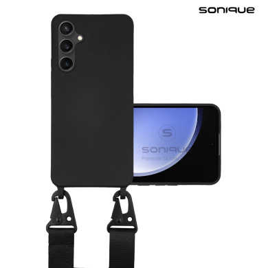 Θήκη Σιλικόνης με Strap CarryHang Sonique Samsung Galaxy S23 FE Μαύρο