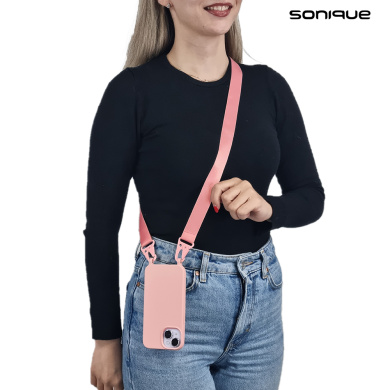 Θήκη Σιλικόνης με Strap CarryHang Sonique Samsung Galaxy S23 FE Ροζ
