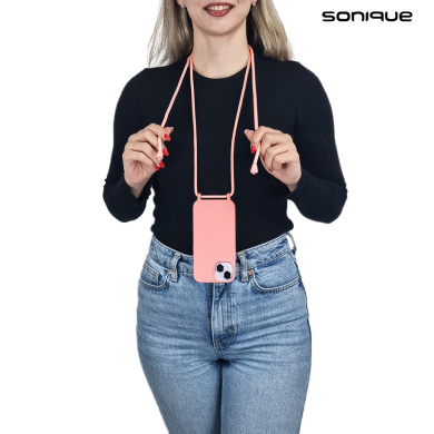 Θήκη Σιλικόνης με Κορδόνι CarryHang Sonique Xiaomi Poco F5 Pro 5G Ροζ