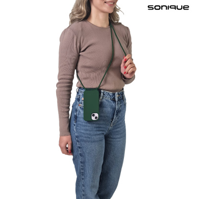 Θήκη Σιλικόνης με Κορδόνι CarryHang Sonique Xiaomi Poco M5 Πράσινο Σκούρο