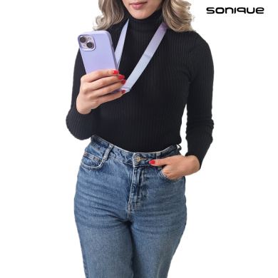 Θήκη Σιλικόνης με Strap CarryHang Sonique Samsung Galaxy A25 5G Λιλά