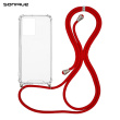 Θήκη Σιλικόνης με Κορδόνι Sonique Armor Clear Xiaomi Redmi Note 12 4G Κόκκινο