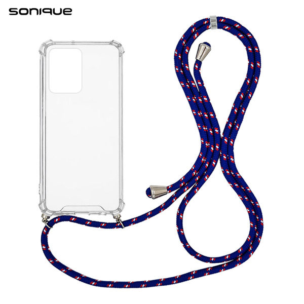 Θήκη Σιλικόνης με Κορδόνι Sonique Armor Clear Xiaomi Redmi Note 12 4G Rainbow Μπλε
