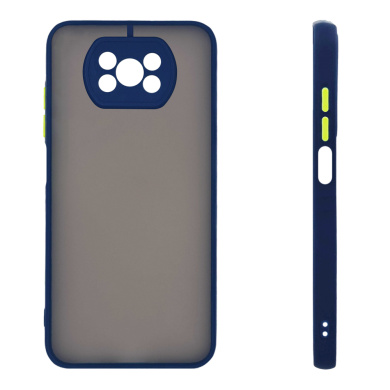Θήκη Σιλικόνης Color Button Bumper Sonique Xiaomi Poco X3 NFC / Poco X3 Pro Μπλέ