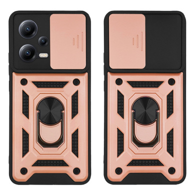 Θήκη Ring Armor CamPro Sonique για Xiaomi Redmi Note 12 5G / Poco X5 5G Ροζ Χρυσό